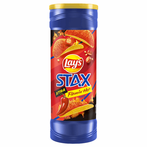 Lay's Stax Xtra Flamin' Hot Potato Crisps - 155.9g
